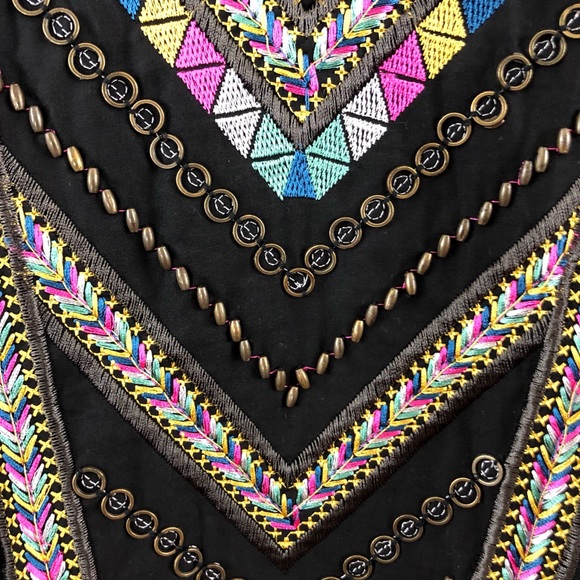 Geometric Black Beaded Dress - Picture 6 of 6